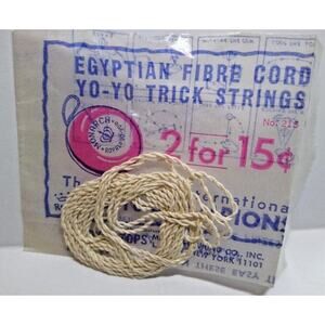 Royal Tops Yo-Yo Strings Egyptian Fiber 1960's New Package With 2 Cords Vintage
